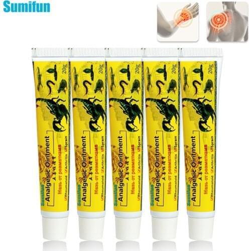 Sumifun 5pcs Chinese Medical Analgesic Ointment Lumbar Knee Arthritis Pain Cream Cure Rheumatism Arthritis Orthopedic Plaster