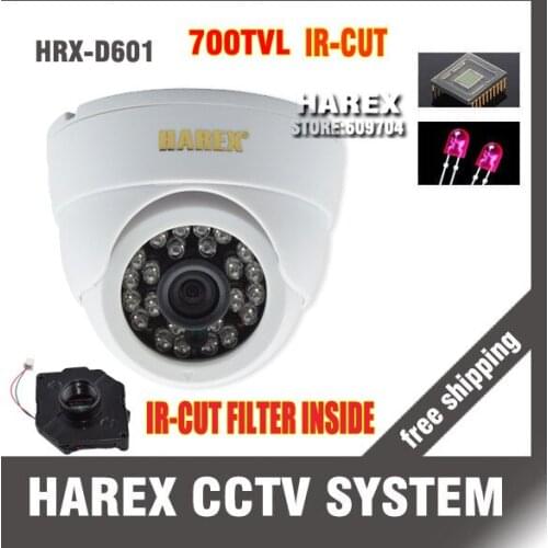 700TVL CMOS 24leds IR15M with IR-CUT Filter indoor dome CCTV Camera.free shipping
