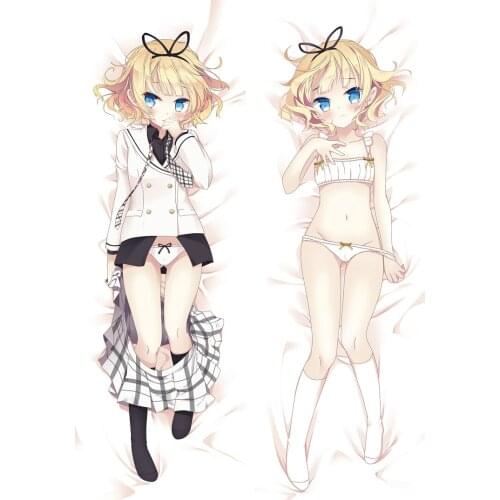 Anime Cartoon Gochuumon wa Usagi Desuka Hugging Peach Skin 2 Way Pillow Case Pillow Cover Pilllowcase Gift 86119