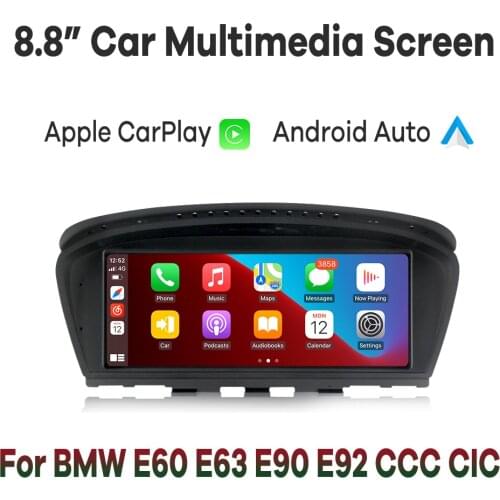 8.8" Wrieless Apple CarPlay Android Auto Car Multimedia For BMW E60 E90(2003-2012) Head Unit Rear Camera IOS Iphone