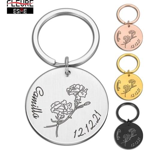 Couple Keychain Customized Gift Boyfriend Girlfriend Key Chain Personalized Gifts Valentine Day Gift Keychains for Men Women
