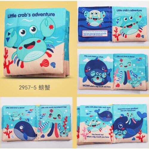 Early Educational Development Interactive Stroller Toys For Babys Kids Soft Cloth Crinkle Book Rattles Montessori Children Toys
