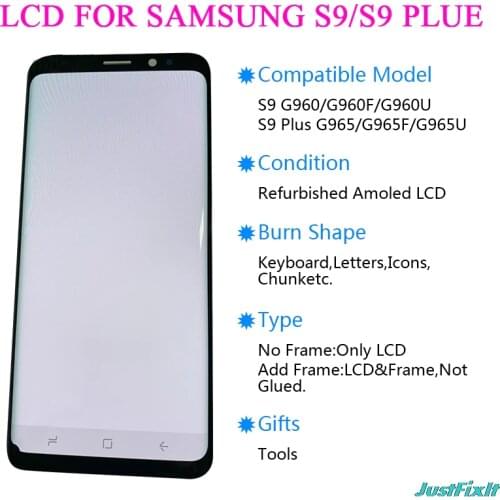 Display For Samsung Galaxy s6 edge plus G925 G928 LCD With Screen S8 plus G950 G955 Digitizer S7 Edge G935F Touchscreen+Red burn