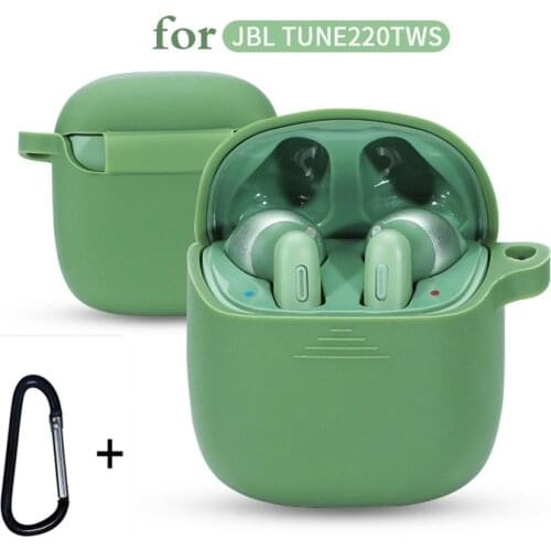For JBL tune 220 Case for JBL 220 225 Non-slip Solid color Silicone Wireless Bluetooth Earphones Cover Anti-fall Protect case