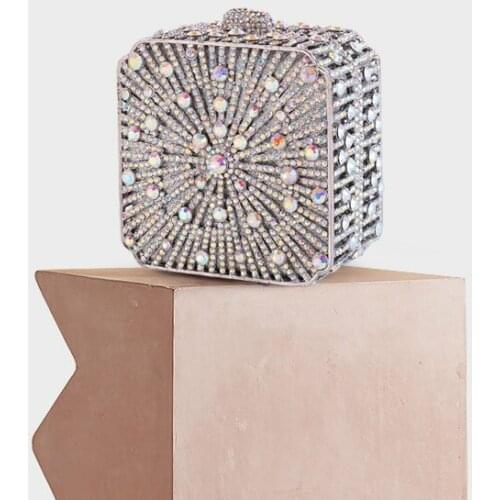 Elegant Women dress Evening Bags Wedding Party Purses Handbags Hollow Out Crystal Rhinestone Evening bags Clutch shoulder Bag