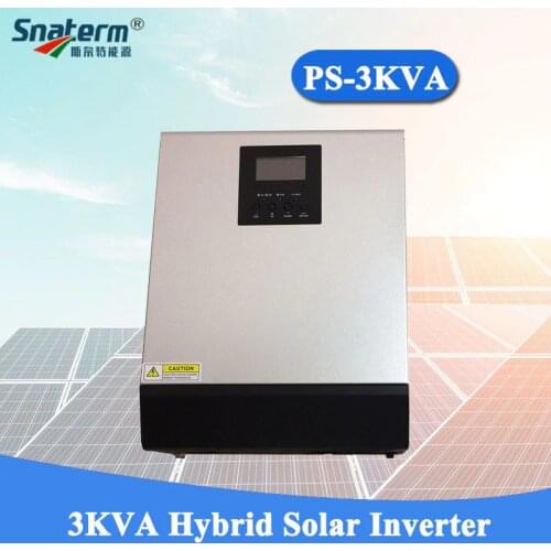 3000VA 2400W Pure Sine Wave Hybrid Solar Inverter Built-in PWM 50A Solar Charge Controller and AC charger for Home Use