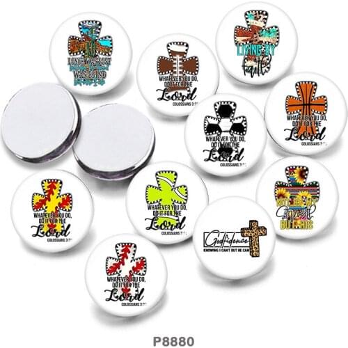 CROSS Sports Ball 10mm12mm/18mm/20mm/25mm/30mm Round Glass Cabochon Flat Back Making Findings P8880