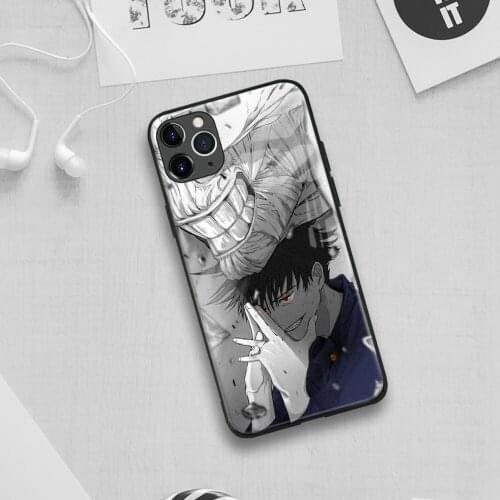 Megumi Fushiguro Jujutsu Kaisen Anime Soft Silicon Glass Phone Case for IPhone SE 6s 7 8 Plus X Xr Xs 11 12 Mini Pro Max Samsung