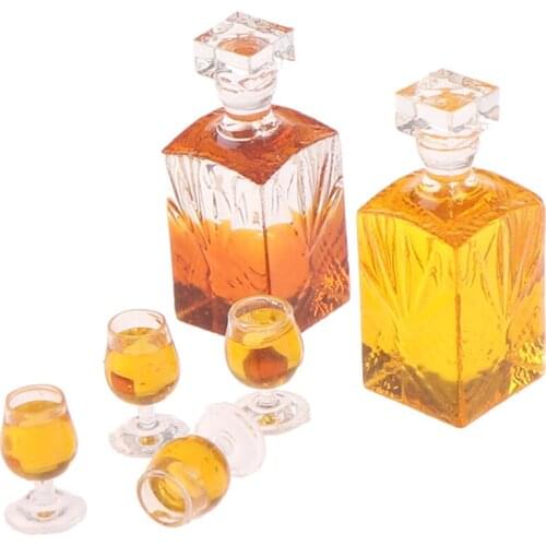 New 1:12 Miniature Doll Accessories Girls toys Cute Mini Wine Bottle Miniature food scene model doll house accessories