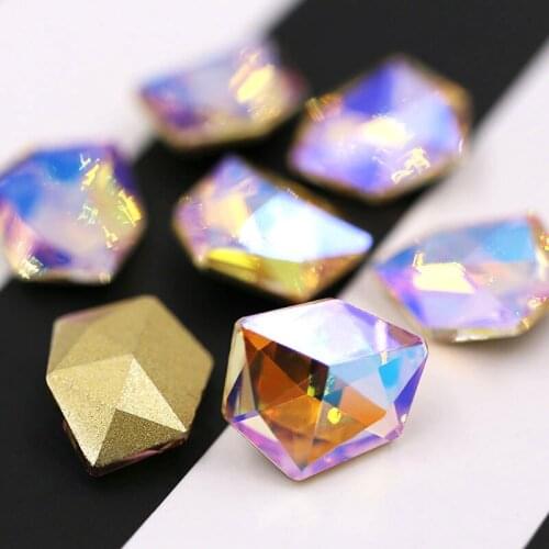 New pointback glue on glass rhinestones K9 Ice shape Light of heaven crysyal rhinestones diy wedding decoration Accessories