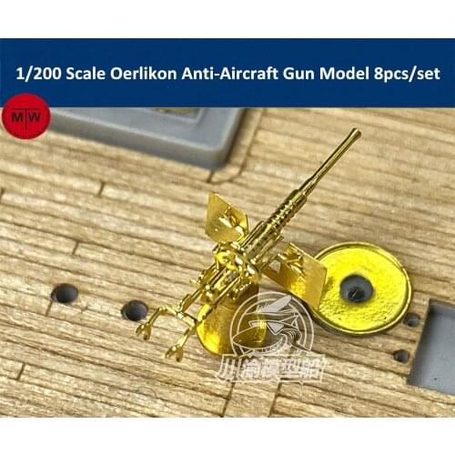1/200 Scale Oerlikon Anti-Aircraft Gun for Missouri Iowa Ship Model 8pcs/set