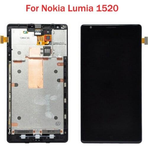 Original For Nokia Lumia 1520 LCD Display with Touch Screen Digitizer Assembly with frame Free shipping
