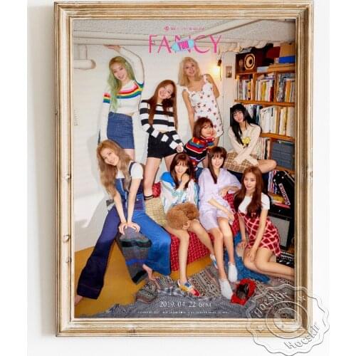 Twice K-pop Music Female Group Art Prints Poster, Beauty Star Portrait Fans Club Collection Gift, Sweet Girl Home Decor Picture