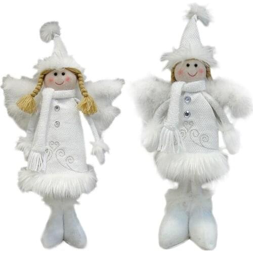 Large Size Kawaii Christmas Angel Girl Snowman Pendant Christmas Decoration For Home Xmas Cute Doll Party Decoration Kids Gift