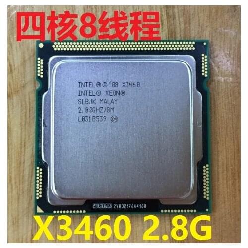 Lntel Xeon X3460 2.8G/8M/2.5G LGA1156 Quad Core Server CPU Processor SLBJK equal i7 860 Free Shipping 3460