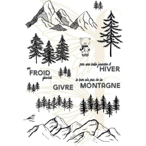 CLEAR STAMP french DIY Scrapbook Card album paper craft silicon rubber roller transparent stamps 188