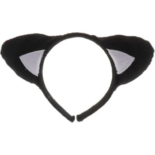 Christmas Girls Kids Black Cat Costume Set Headband Skirt Bowtie Gloves Tail