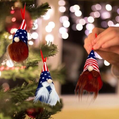 Christmas Faceless Doll Veterans Day American Gnome Decoration Scandinavian Hanging Ornament Doll Party Pendant Gifts Supplies