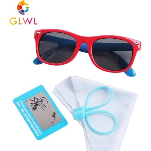 GLWL Sunglasses Kids Polarized Baby Girl Colored Glasses Sun Boys Silicone Frames Eyewear Childrens Shade Retro Trends 2021 Hot