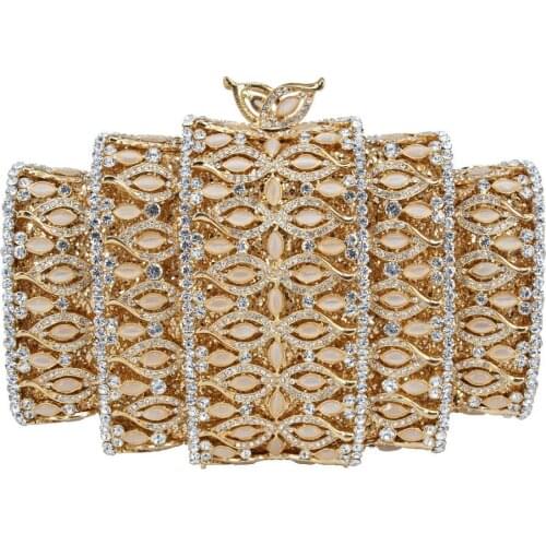 Women gold/black/red/silver/blue/green/purple Crystal Bag Luxury Diamond With Chain Party Wedding Bolsa Shoulder Handbags Purse