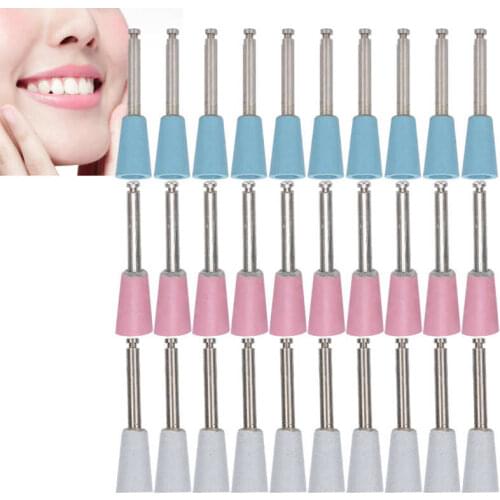 10pcs Dental Polishing Burs Low Speed Dental Grinding Polisher Burs Drill Bits Set Cup Shape Oral Care Tools Dentist Supplies