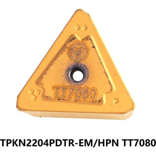 100% Orignial TPKN 2204 TPKN2204PDTR EM HPN TT7080 TPKN2204 PDTR Carbide Inserts Lathe Turning Tool CNC Cutter 10pcs/box