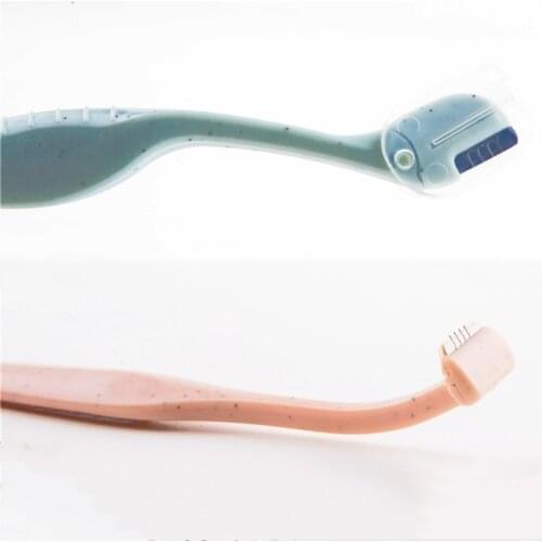 2Pcs Mini Eyebrow Trimmer Wheat Straw Safe Shaving Razors Small Size Blade Women Face Care Hair Removal Tool Makeup Shaver Knife