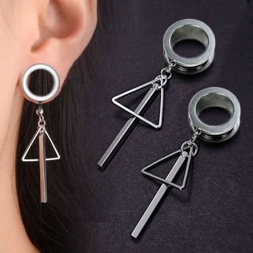 2PCS Ear Piercing Ear PlugsTunnels In The Ear Expansions steel Ear Reamer Dilataciones Oreja Gauges Earrings Men'Jewelry