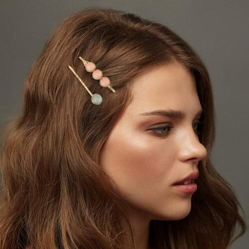 4pcs Korean Hair Clip Durable Metal Pearl Sweet Simple Hairgrip Barrettes Girl Hairpins Personality Plating Party Supplies