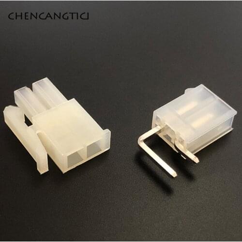 5 Sets 2 Pin Way Molex Electrical Wire Connector Right Angle Plug For Car Auto ATX PC Computer Graphics Card On Board 5557 5569