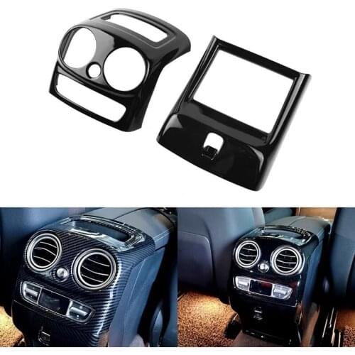 Car Rear Armrest Box Air Conditioning Outlet Covers Trim Anti-Kick Protector for Mercedes Benz GLC X253 2020 2021