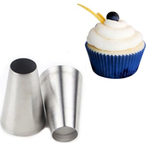 Large Round Metal Cake Cream Decoration Tip Stainless Steel Piping Icing Nozzle Cake Cupcake Diy Pastry Decorator