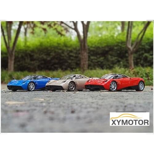 Honghe 1/18 For Pagani Huayra Roadster Supercar Zonda Metal Diecast Car Model White/Red/Blue/Gold Kids Gifts Collection