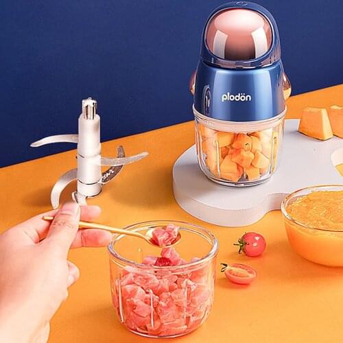 220V Multifunctional Food Processor Electric Meat Grinder Mini Blender Cup Mixer Baby Food Supplement Mincing Machine 300ml