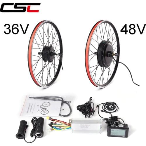EU Stock Electric Bicycle Conversion Kit 36V 48V 250W 350W 500W 1000W 1500W 26inch E-Bike Rear Wheel Brushless Motor bike