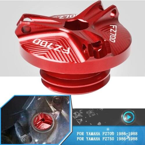 For Yamaha FZ700 FZ750 FZ 700 750 1986-1988 Motorcycle Accessories Engine Oil Cup Plug Cover Motocross Aluminum Oil Filler Cap
