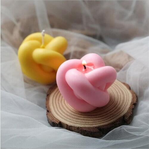 Candle Mold 3D Knitted Ball Silicone Candle Making Mould DIY Aromatherapy Plaster Molds Fondant Cake Decoration Resin Crafts