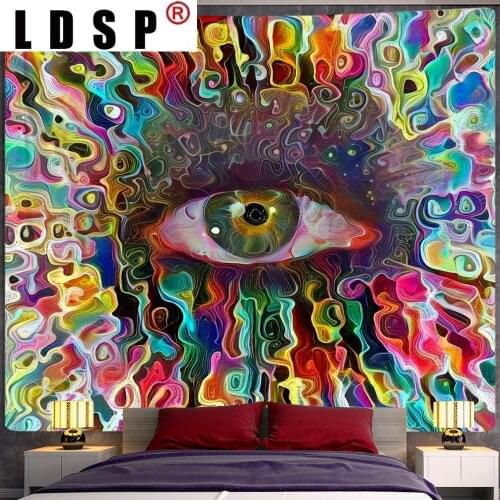LDSP Abstract Sketch Character Geometry Tapestry Hanging Covering Rugs Background Cloth Beach Mat Blanket Art Living Home Decor