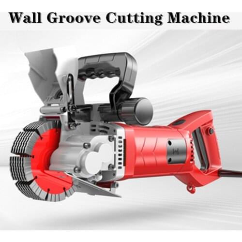 Electric Brick Wall Groove Cutting Machine 220V 4200-6000W Steel Concrete Cutter Slotting Machine DIY Home Decoration Grooving T