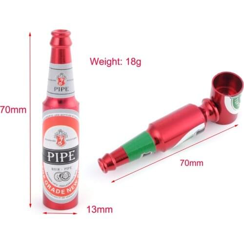 Mini Beer Smok Metal Pipes Portable Creative Smoking Pipe Herb Tobacco Pipe Gift Grinder Smoke Hookah Narguile