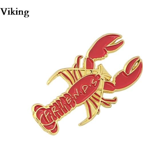 Friends TV Show Cartoon Lobster Badges Skirt Jacket Uniform Backpack Pin Collar Tie Pin Costumes Badge Funny Jewelry G0849