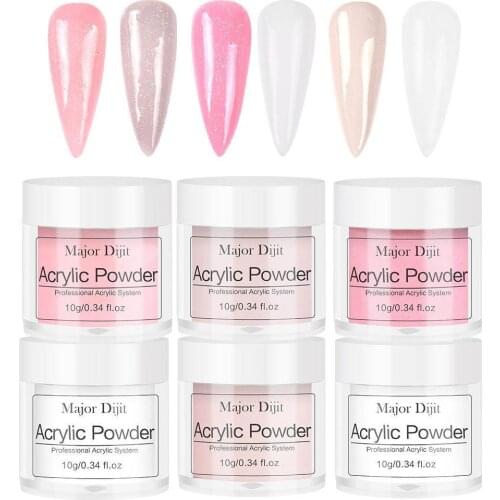 6Pcs Dipping Nail Powder Set Dipping System French Nail Manicure Nail Art Shiny Glittering Sequins Dust Power Nail Decoration