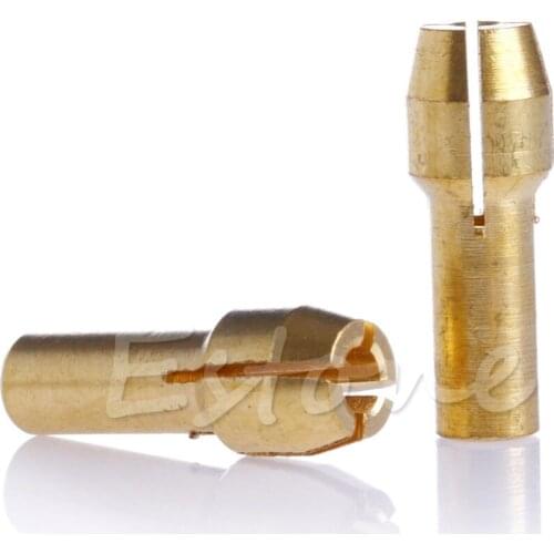 10Pc 0.5-3.2mm Brass Drill Chucks Collet Bits Set Fit Nut for Rotary Tool