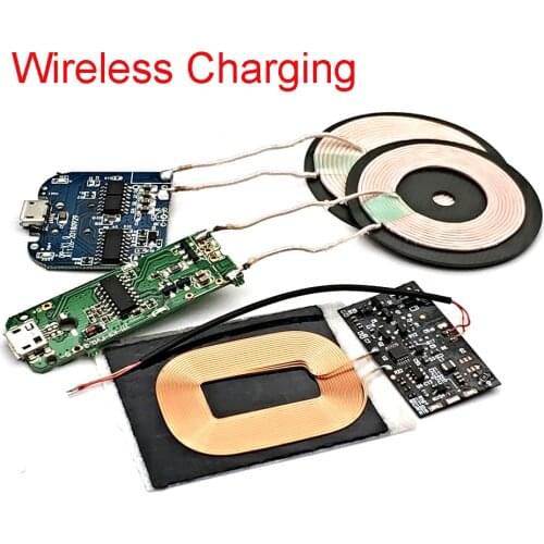 New Qi Fast Wireless Charger PCBA Circuit Board Transmitter Module + Coil Charging High Quality Qi Wireless Charging Standard