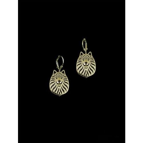 New Unique Romantic Gold Silver Color German Spitz Drop Earrings Animal Earrings For Women Girl Aros