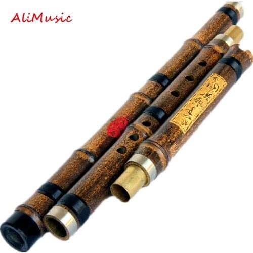 Professional Chinese Vertical Bamboo Flute Xiao Natural Woodwind musical instrument 8 Hole Key of F or G flauta with Leather Bag