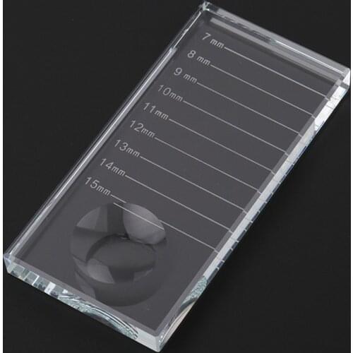 1pc Transparent Eyelash Extension Pallet Crystal Glass Eyelash Glue Crystal Stand Adhesive Glass Glue Holder Beauty Makeup Tool