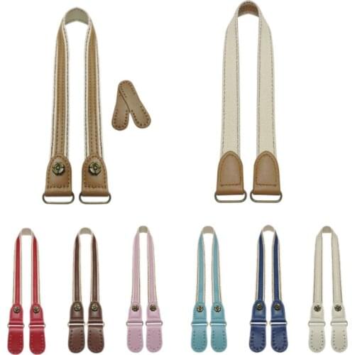 2 pcs 55cm DIY PU leather bag handle Bag Strap Women Shoulder Bag Handle Belt Ladies Replacement Handbags Strap Bag Accessories