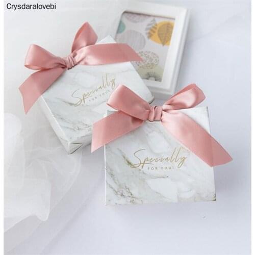 Grey Marble Lines Candy Bag Box for Party Table Decoration Event Party Supplies/Wedding Favours Gift Boxes