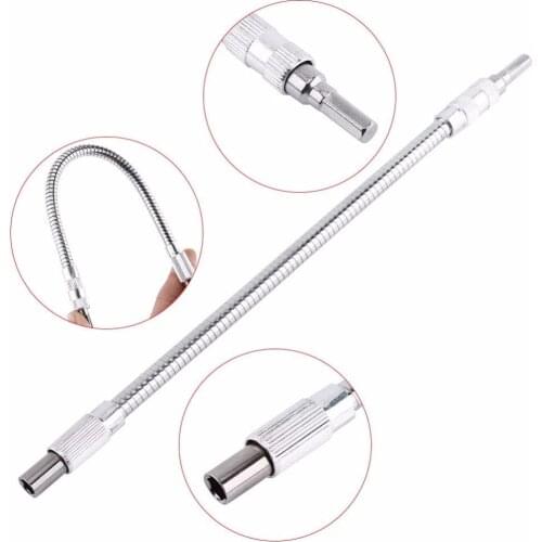 1/4" Hex Shank 300mm Flexible Shaft Screwdriver Bits Extention Screwdriver Bit Holder Connect Link For Electronics Drill